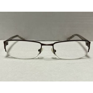 Link Occhiali Eyeglasses Link567 Brown Metal 53-18-135 Half Rimless K688